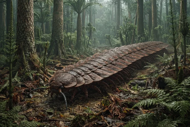 Clean catalogue illustration for Arthropleura