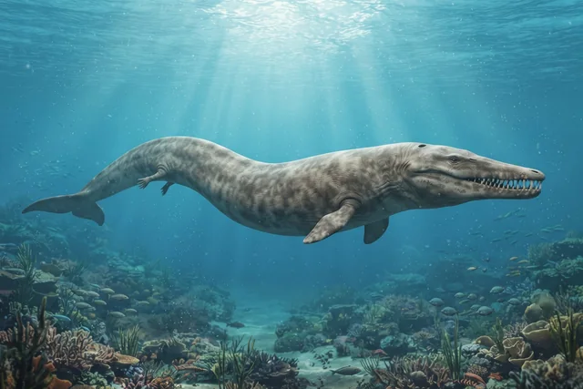 Clean catalogue illustration for Basilosaurus