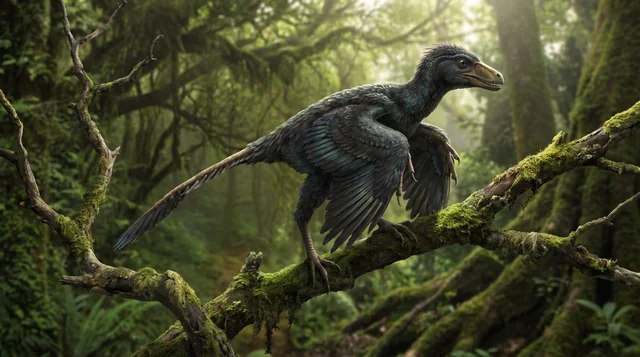 Clean catalogue illustration for Archaeopteryx