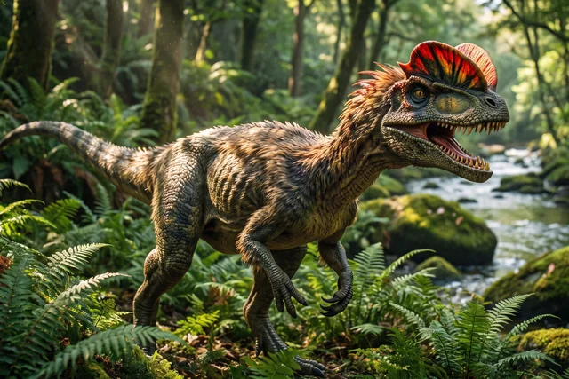 Catalogue illustration for Dilophosaurus