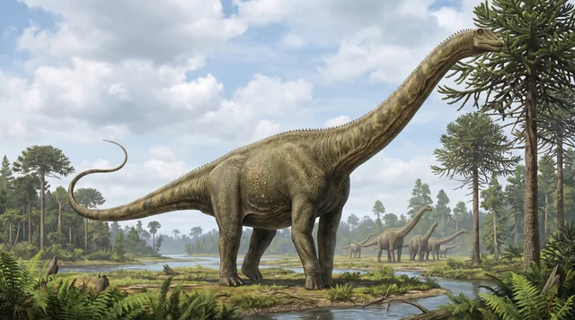 Clean catalogue illustration for Diplodocus