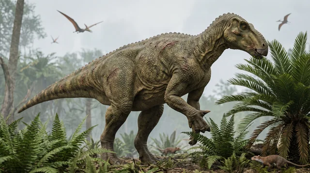 Clean catalogue illustration for Iguanodon