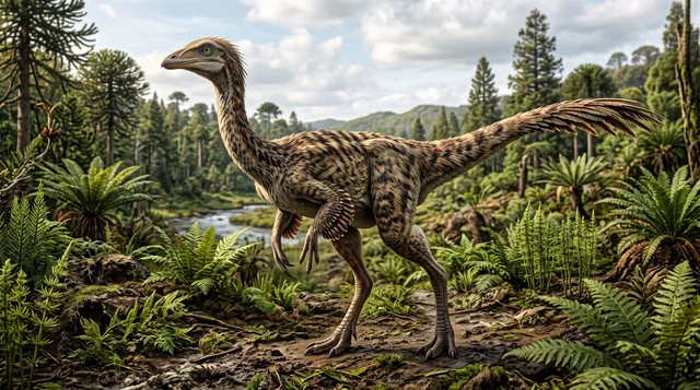 Clean catalogue illustration for Ornithomimus