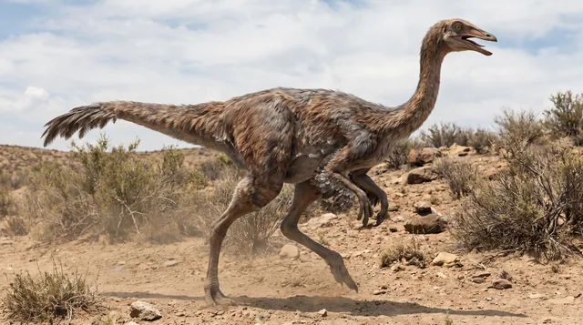 Clean catalogue illustration for Struthiomimus