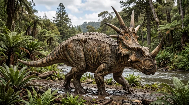 Clean catalogue illustration for Styracosaurus
