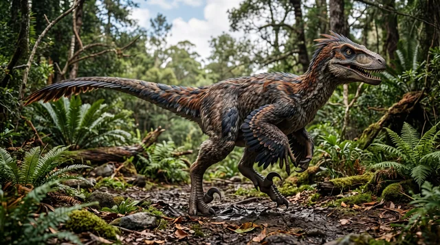 Clean catalogue illustration for Utahraptor