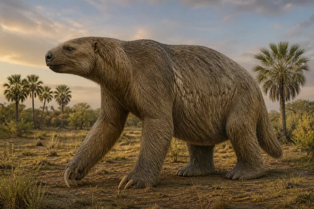 Clean catalogue illustration for Eremotherium