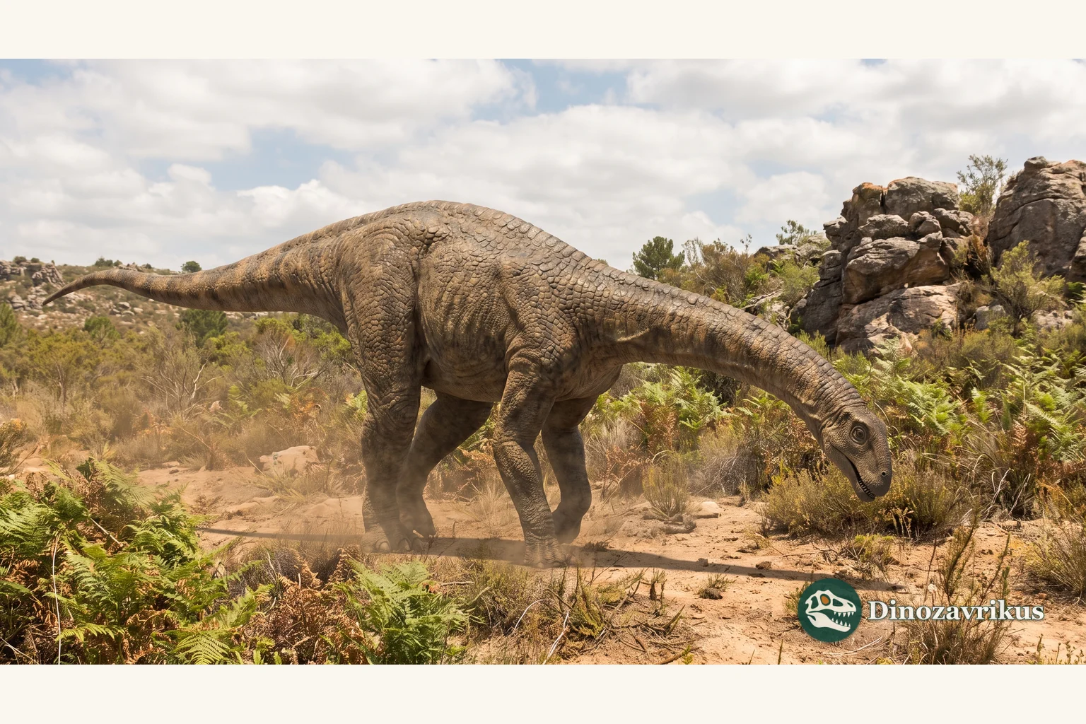 Aardonyx celestae reconstructed in an Early Jurassic South African landscape