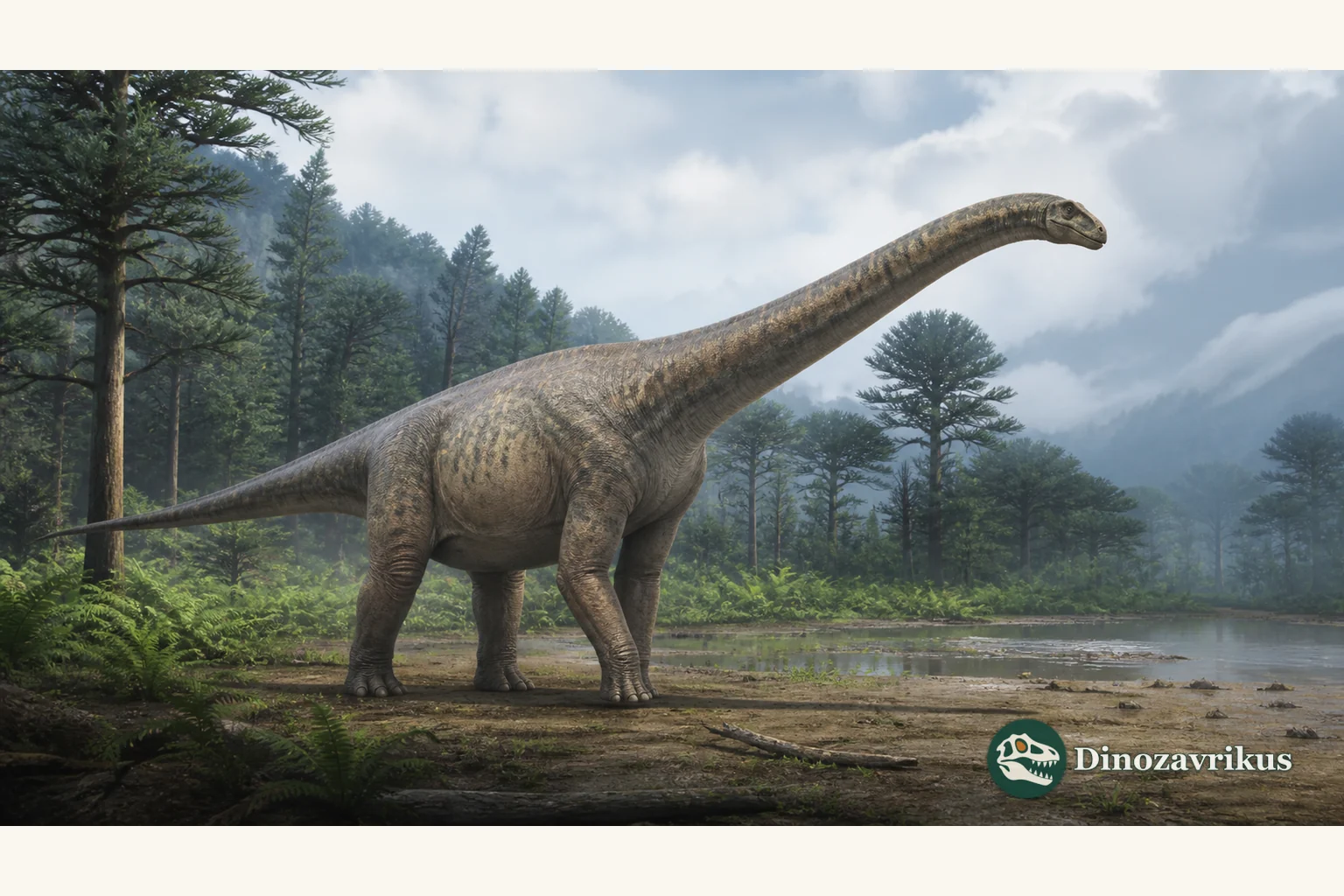 Abrosaurus dongpoi reconstructed in a Middle Jurassic Chinese landscape