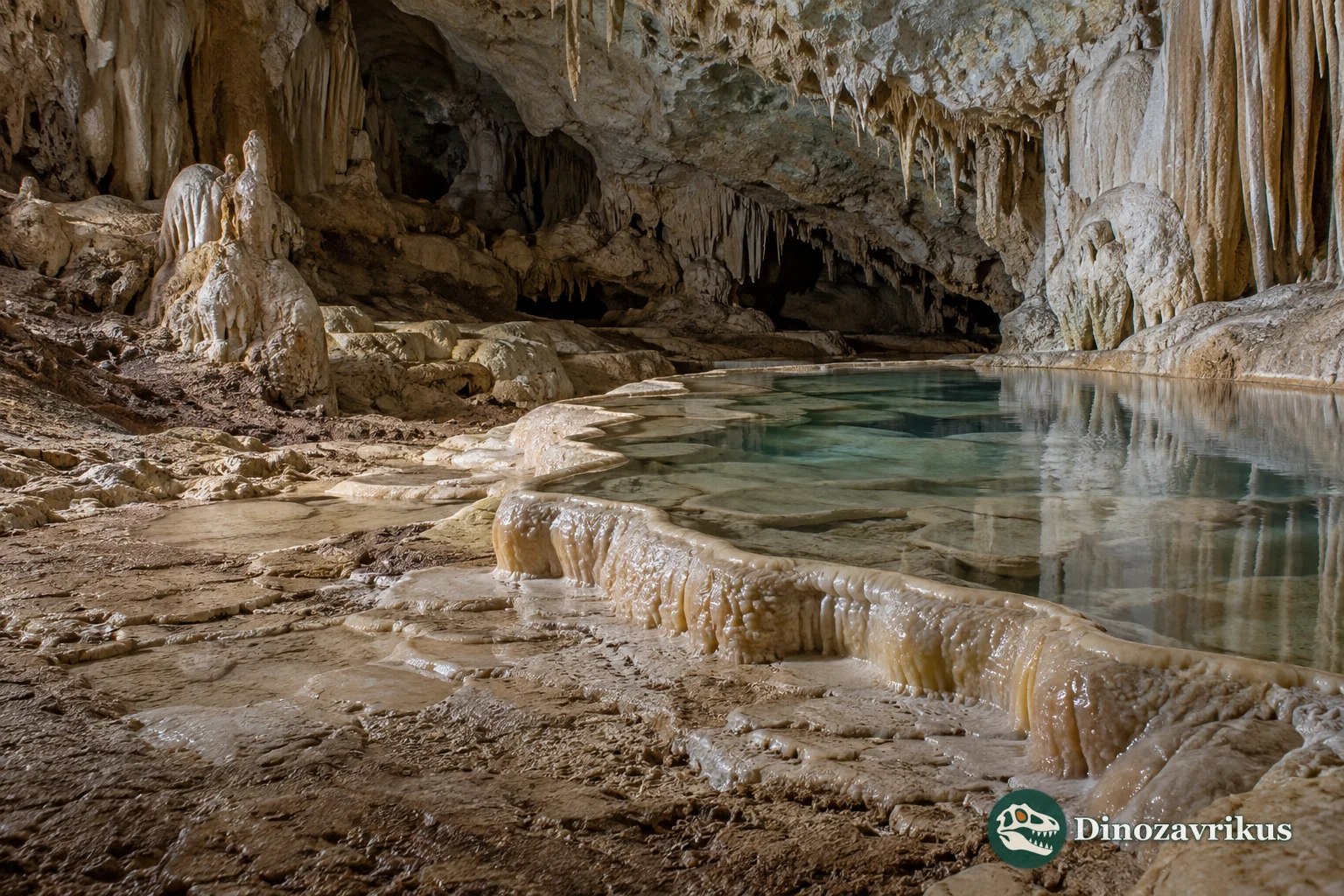 Interpretive Caribbean limestone cave excavation