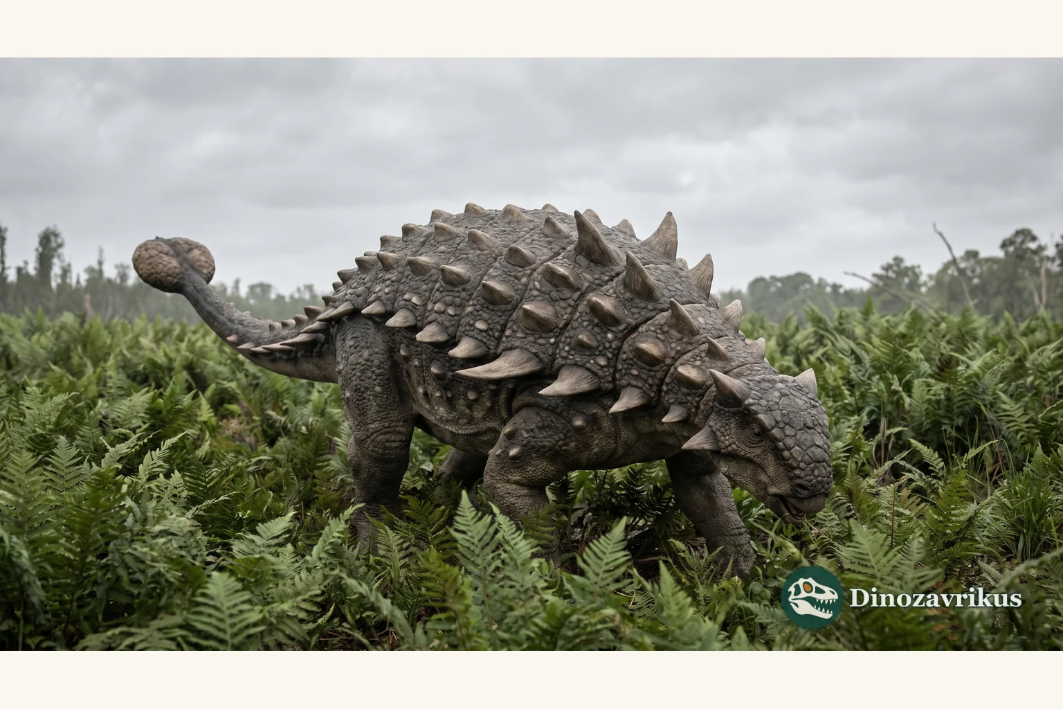 Aletopelta coombsi reconstructed on a Late Cretaceous coastal plain in California