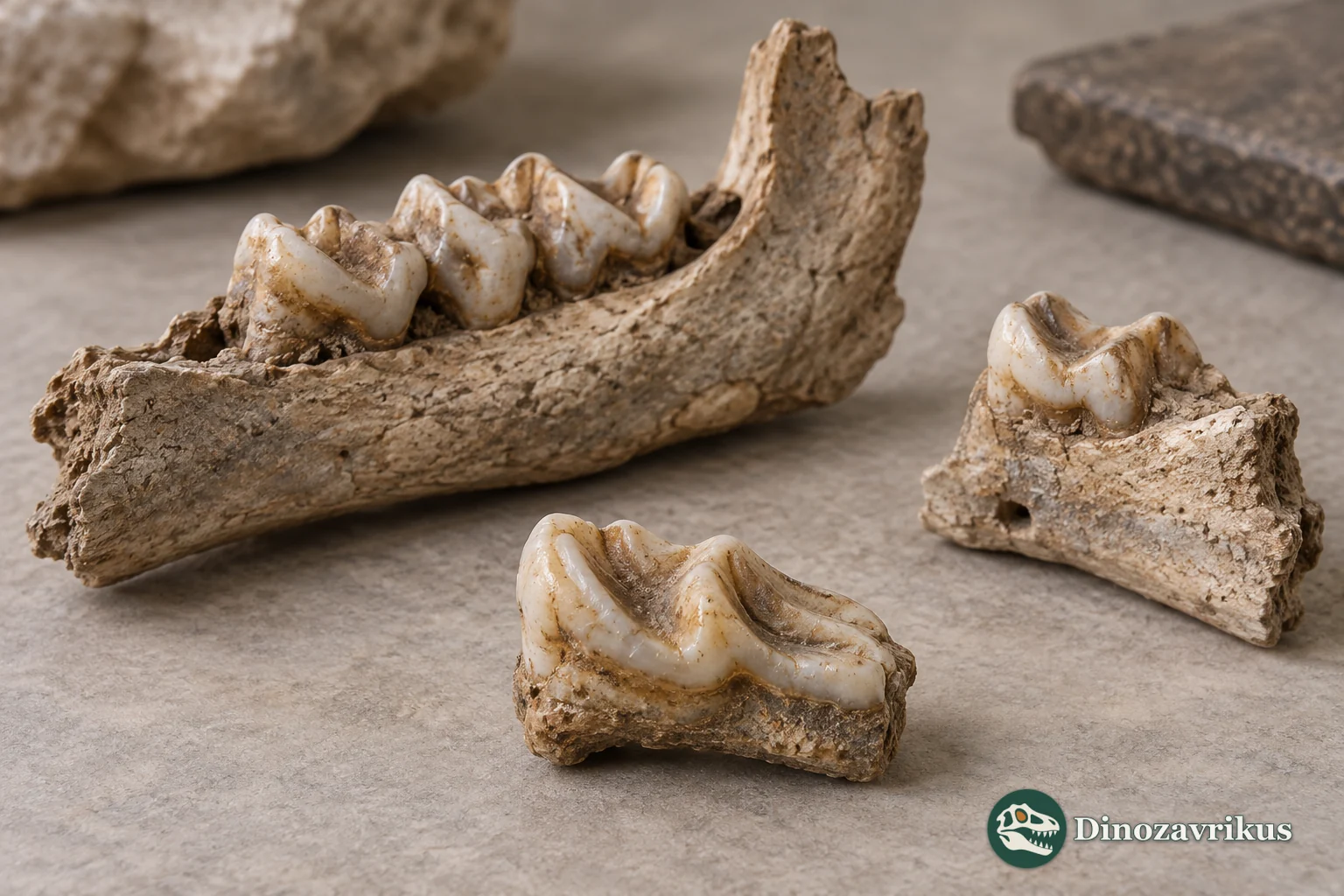Illustrative fossil rabbit dental material