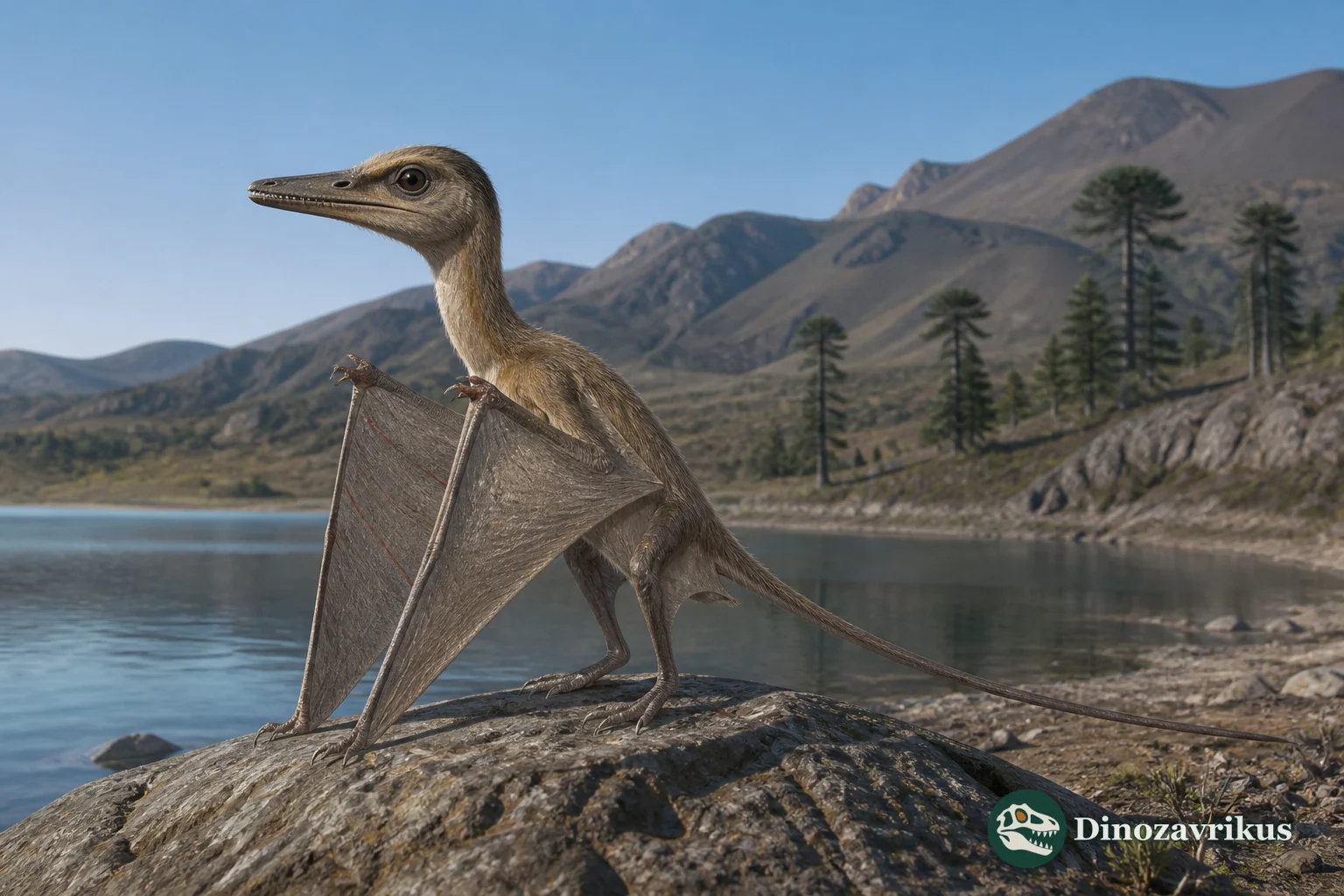 Allkaruen perched beside a Jurassic lake in Patagonia