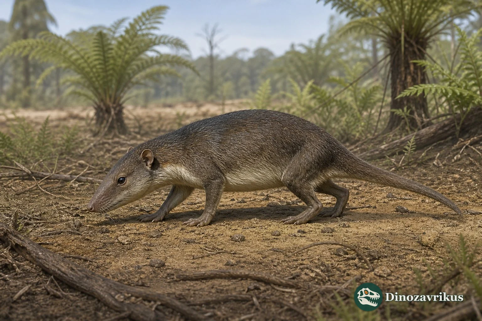 Reconstruction of Alphadon in a Late Cretaceous North American forest understory