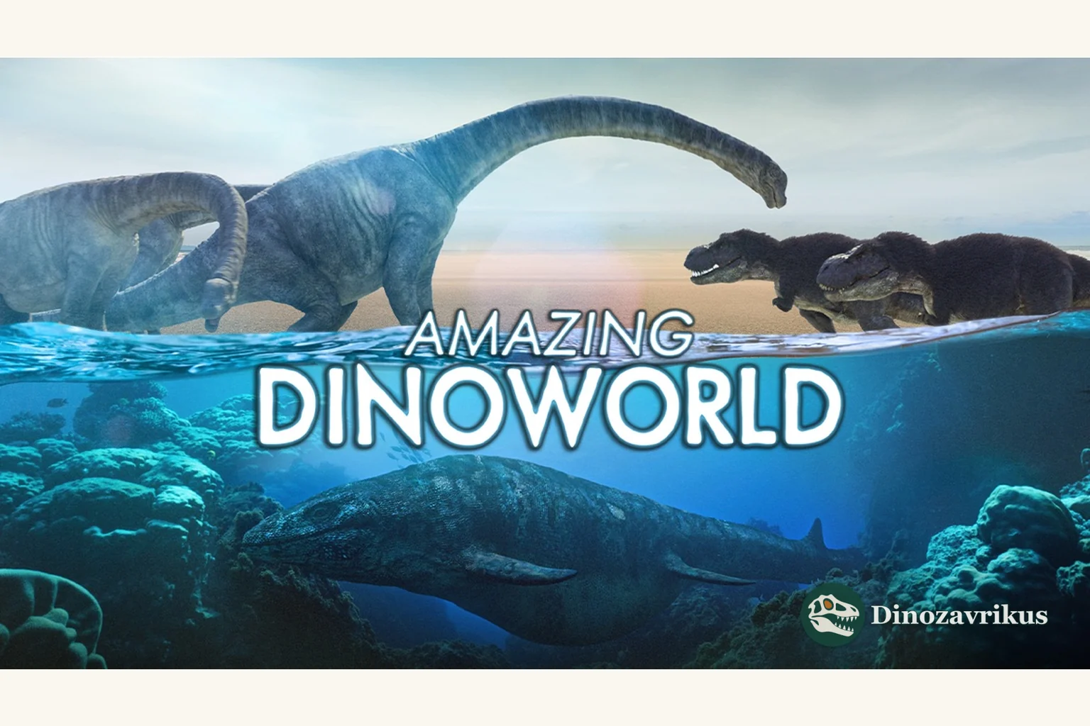 English-language cover artwork for Amazing Dinoworld
