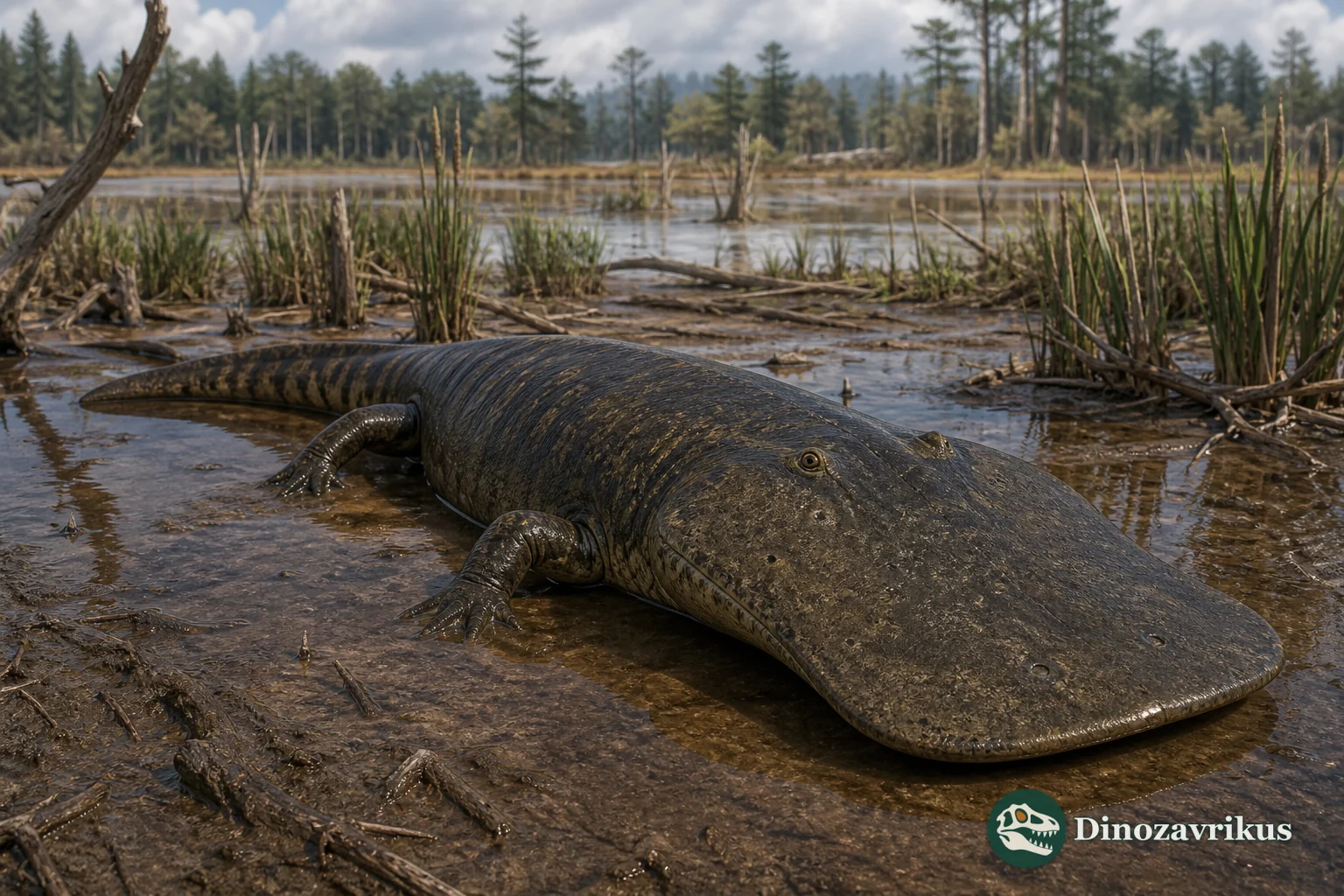 Anaschisma at the margin of a Late Triassic freshwater lake