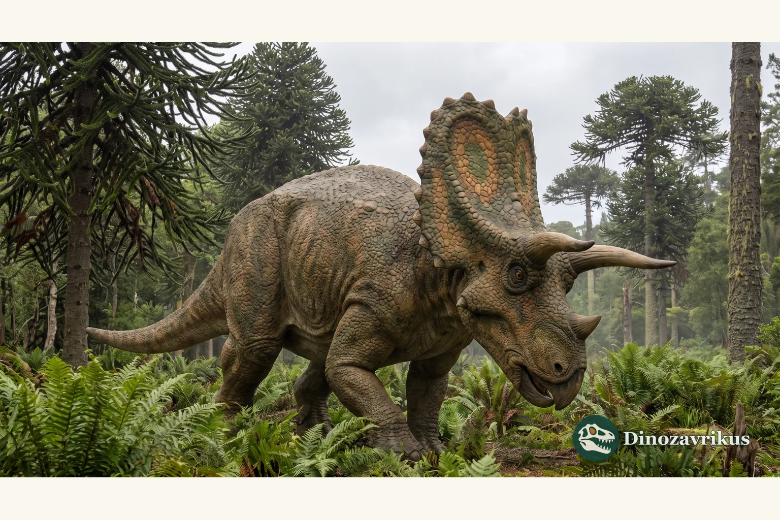 Anchiceratops reconstructed in a conifer-rich Late Cretaceous setting