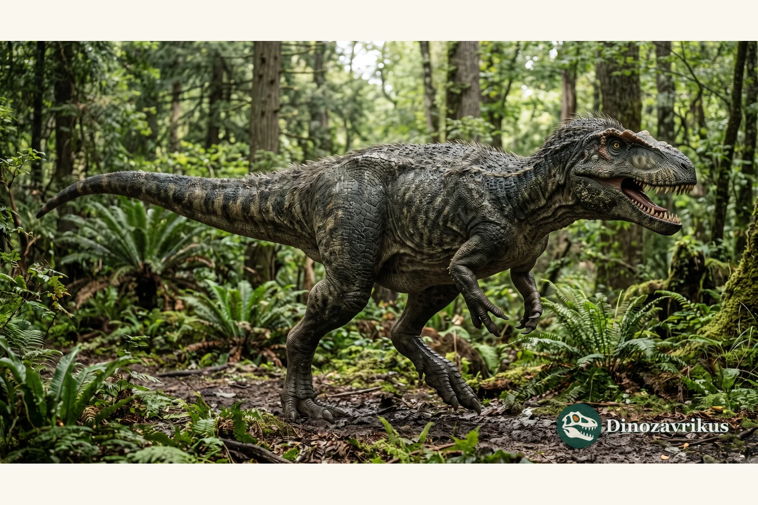 Appalachiosaurus reconstructed in a Late Cretaceous forest of eastern North America