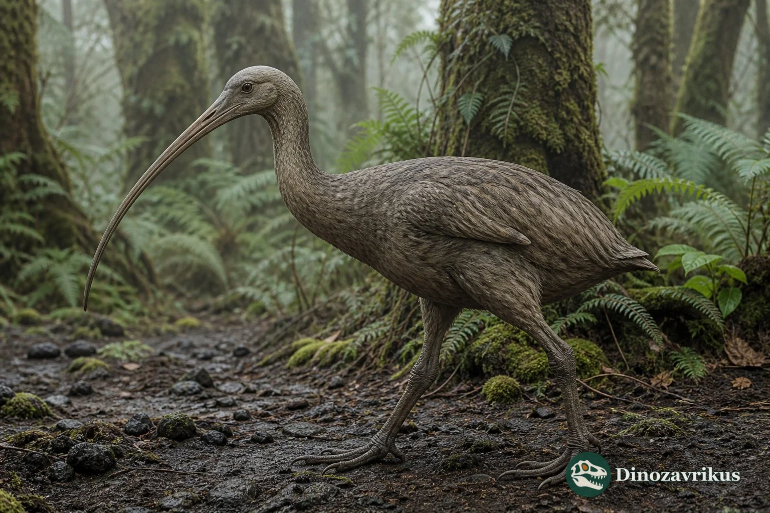 A flightless ibis reconstructed in the forest of Maui Nui