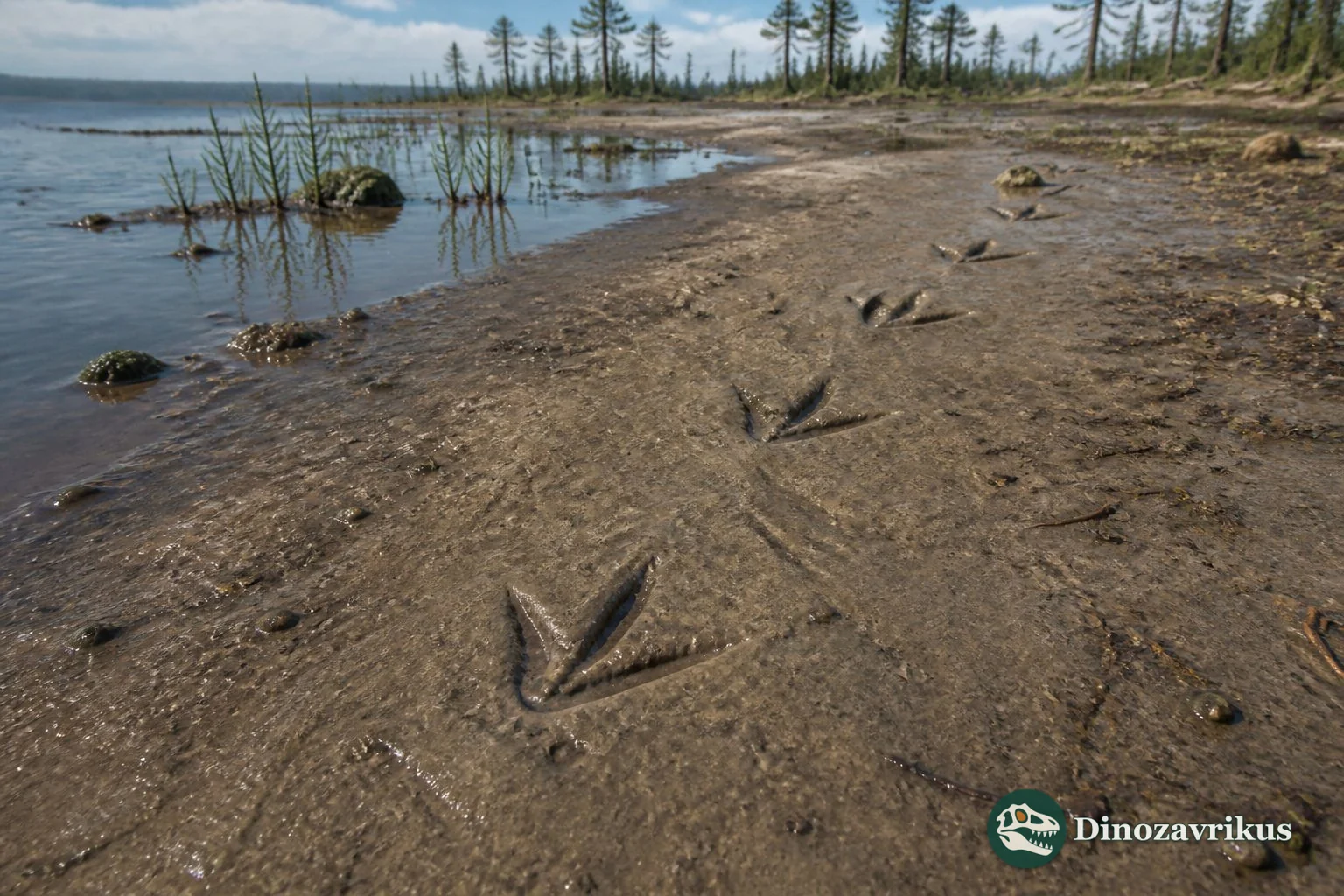 Small three-toed bird tracks preserved in Cretaceous sediment