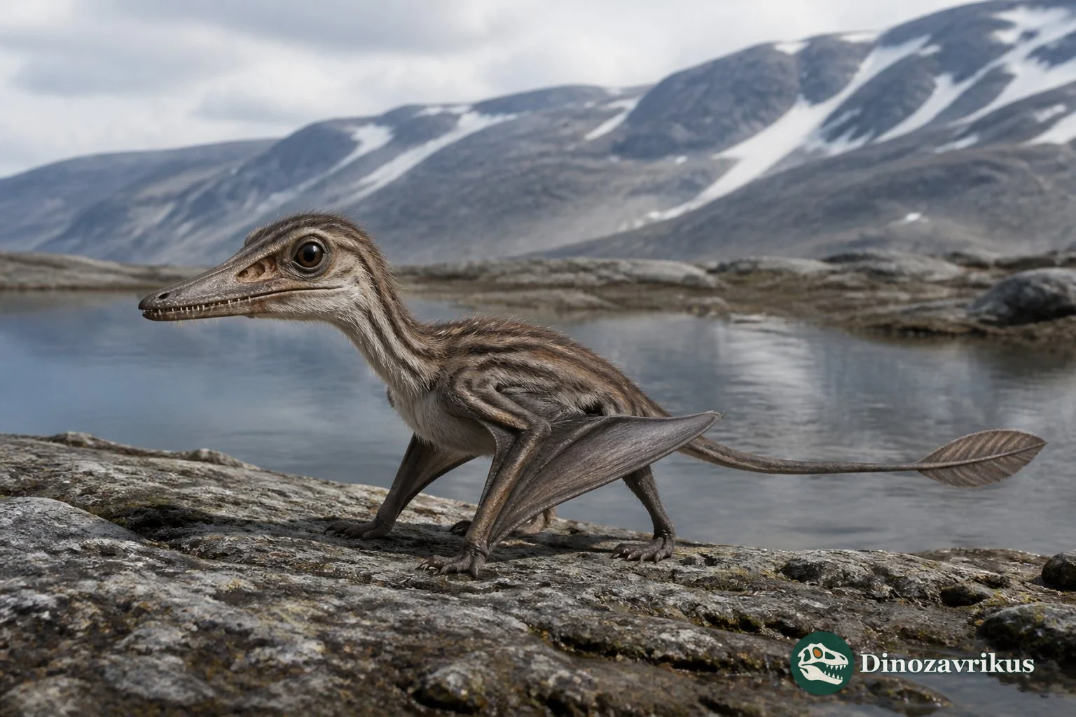 Arcticodactylus beside a Late Triassic lake in Greenland