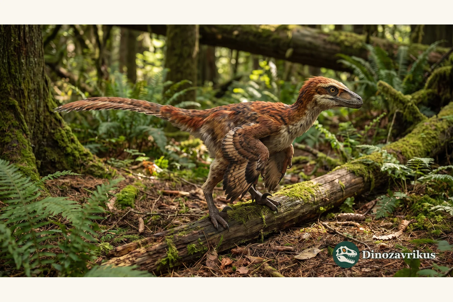 Feathered reconstruction of juvenile Bambiraptor