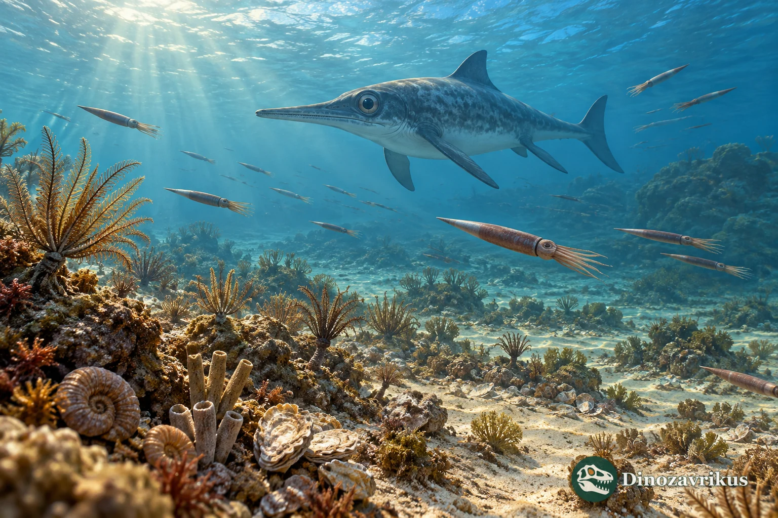 Artistic reconstruction of the Sundance marine environment