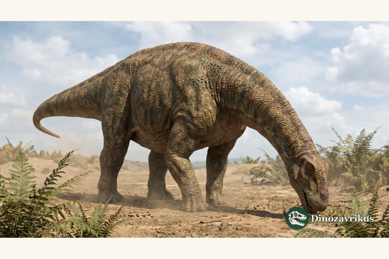 Barapasaurus reconstructed in a Jurassic landscape of India