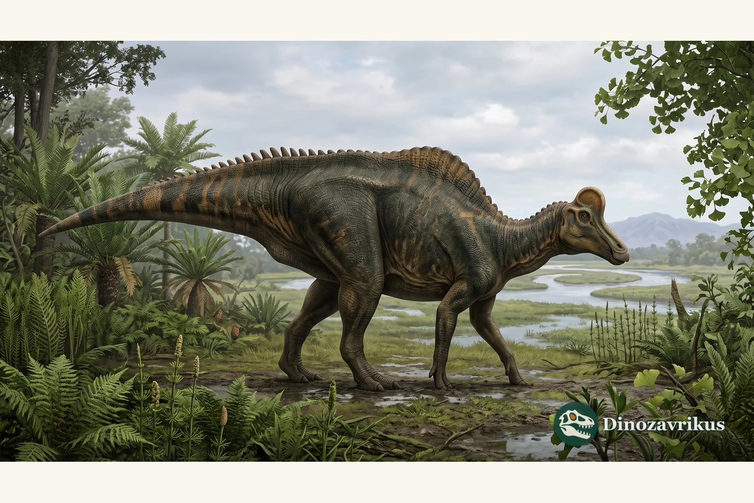 Illustrative Barsboldia in Late Cretaceous Mongolia