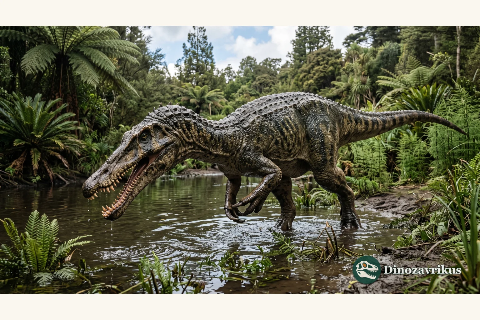 Baryonyx reconstructed in an Early Cretaceous wetland