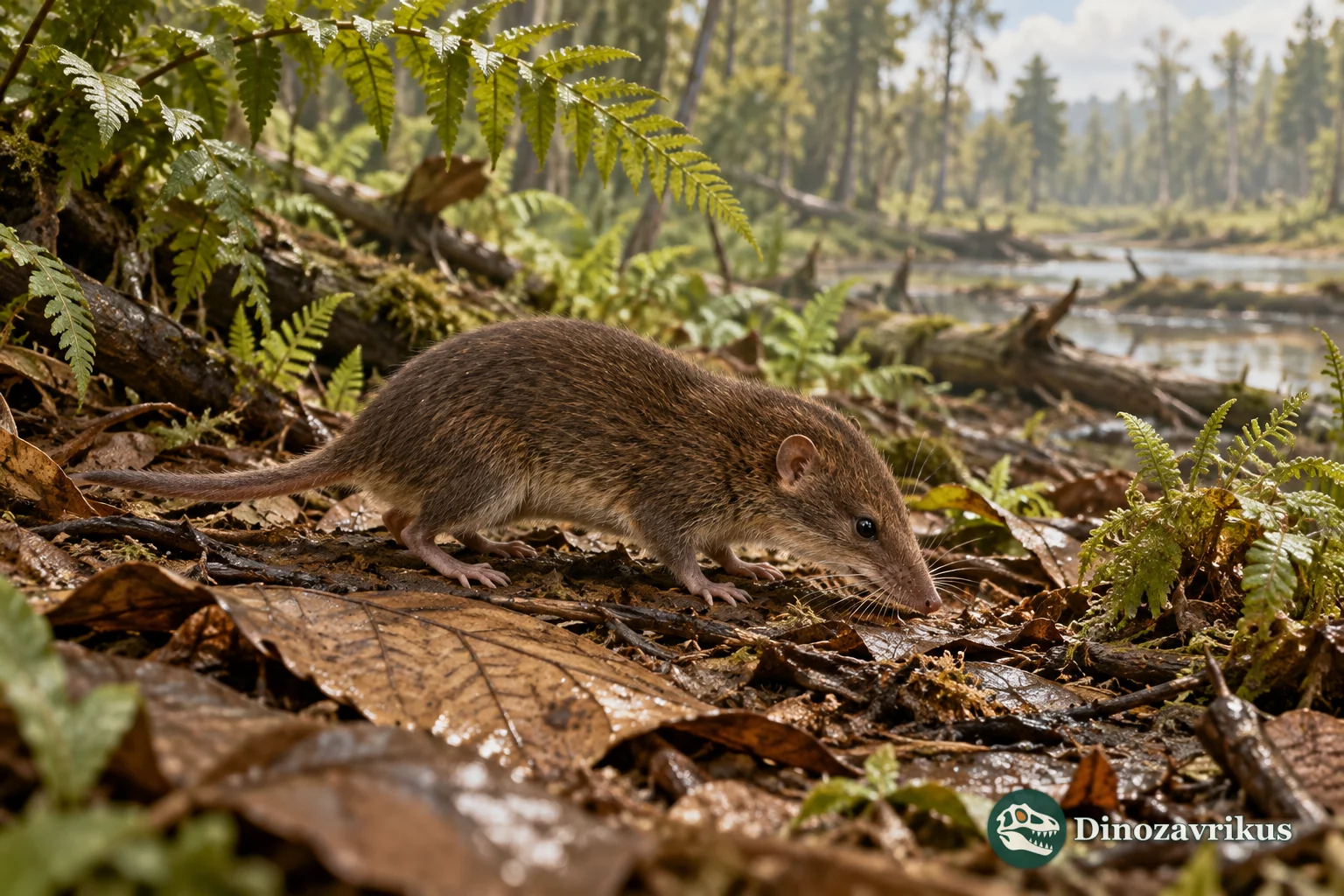 Cautious artistic reconstruction of Batodon on a Late Cretaceous floodplain