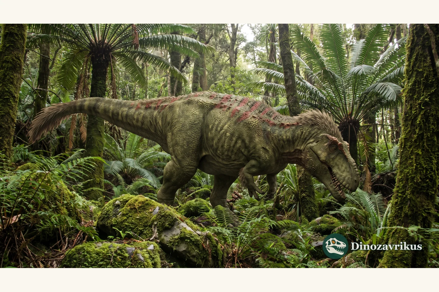 Illustrative reconstruction of Borogovia in the Late Cretaceous Nemegt landscape