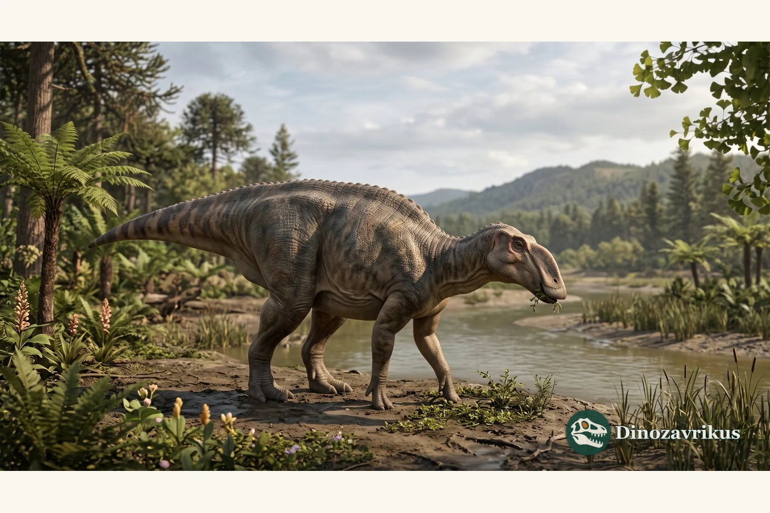 Illustrative reconstruction of Brontotholus, a Late Cretaceous dome-headed dinosaur