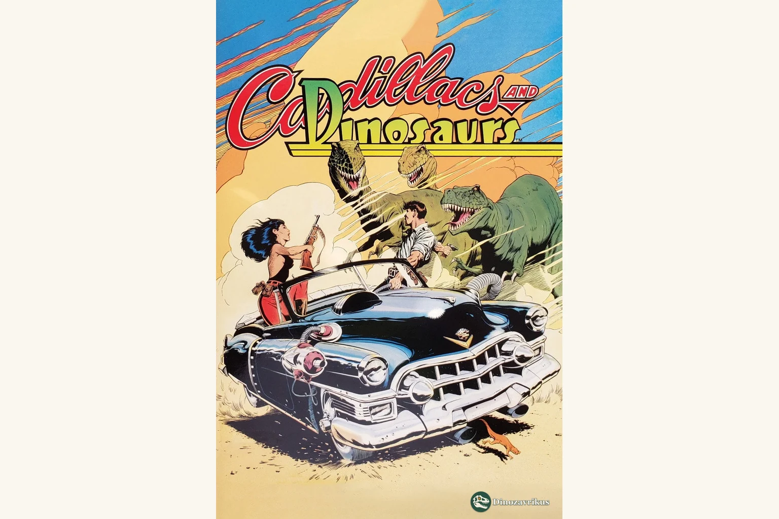 English cover artwork for Cadillacs and Dinosaurs