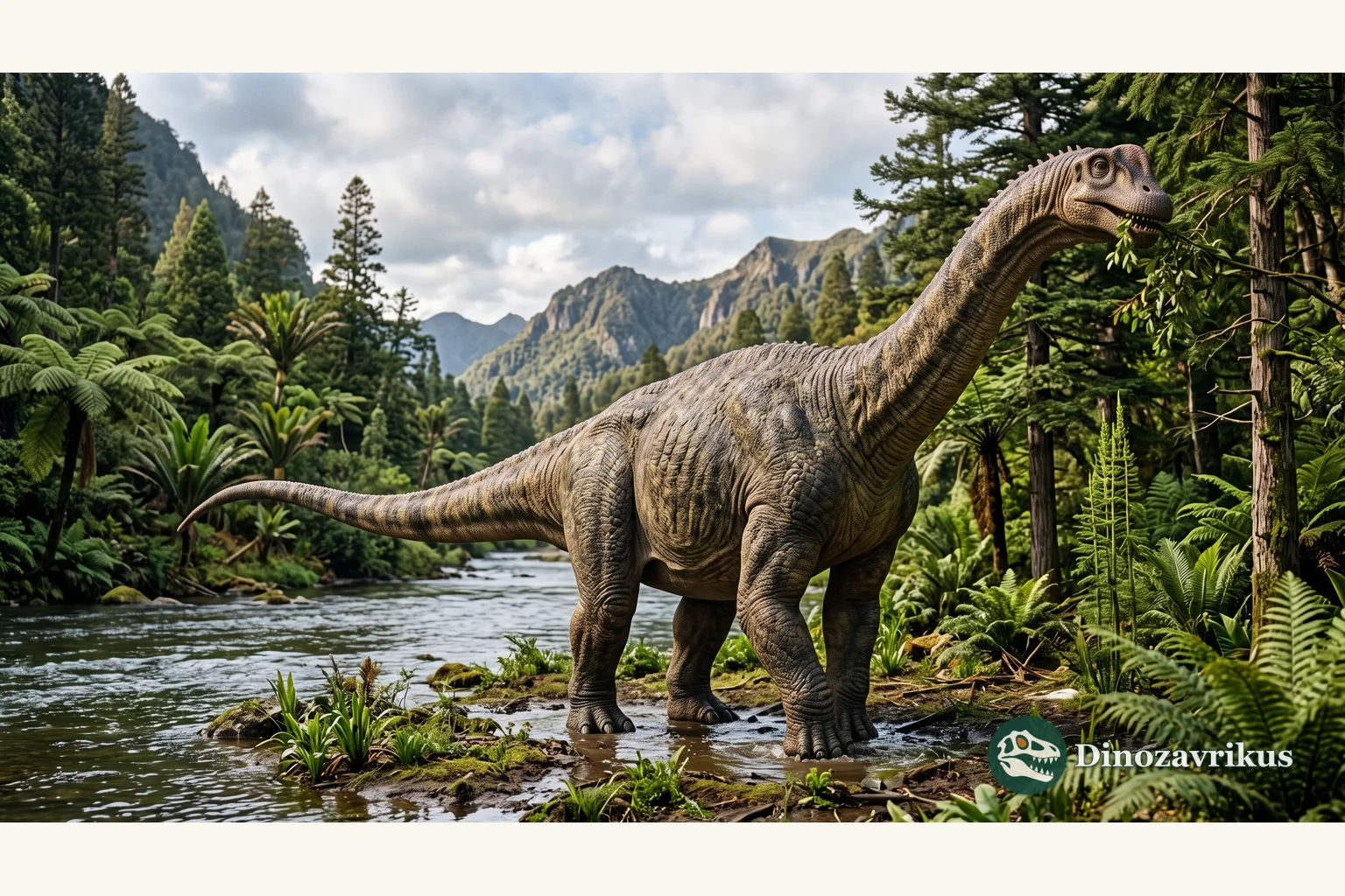 Camarasaurus reconstructed in a Late Jurassic landscape