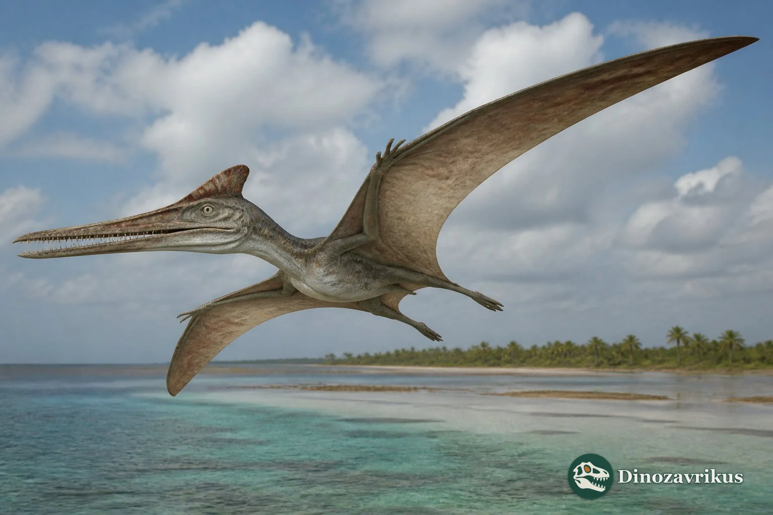 Caulkicephalus reconstructed above a Cretaceous Isle of Wight floodplain