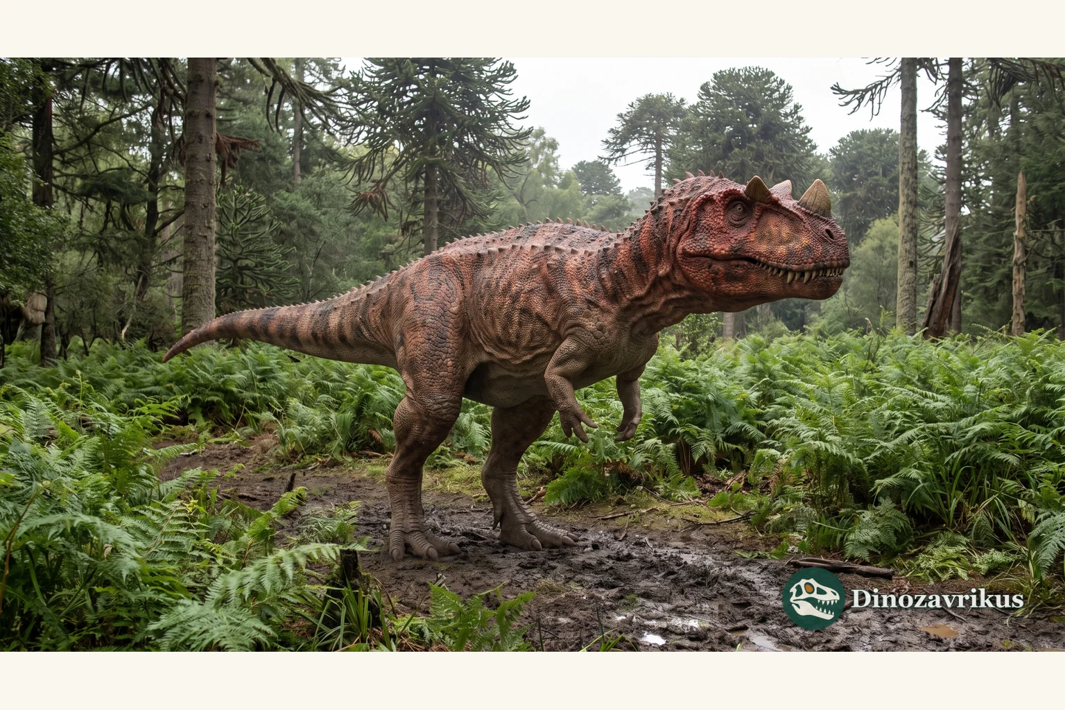Ceratosaurus reconstructed in the Late Jurassic Morrison floodplain