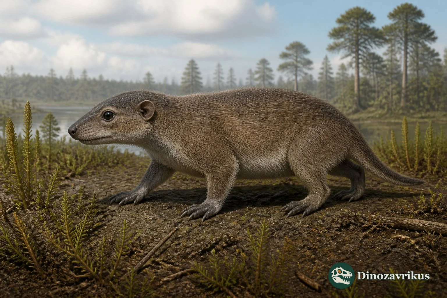 Reconstruction of the multituberculate mammal Cimolodon in a Late Cretaceous setting