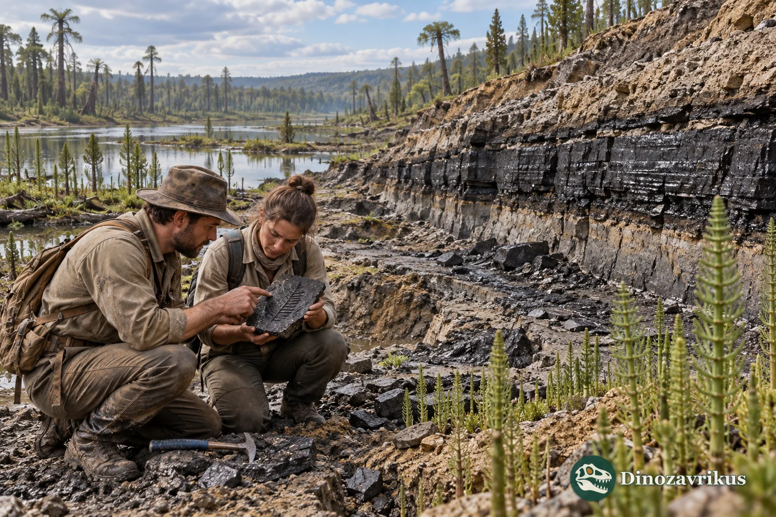 Illustration of a Carboniferous coal-bearing field site