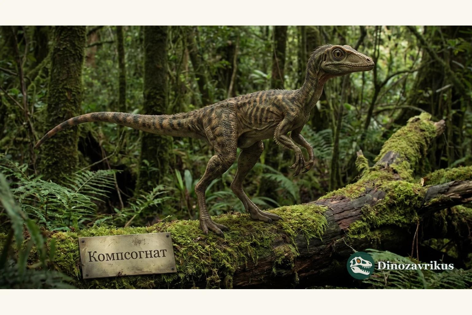 Compsognathus reconstructed in a Late Jurassic woodland