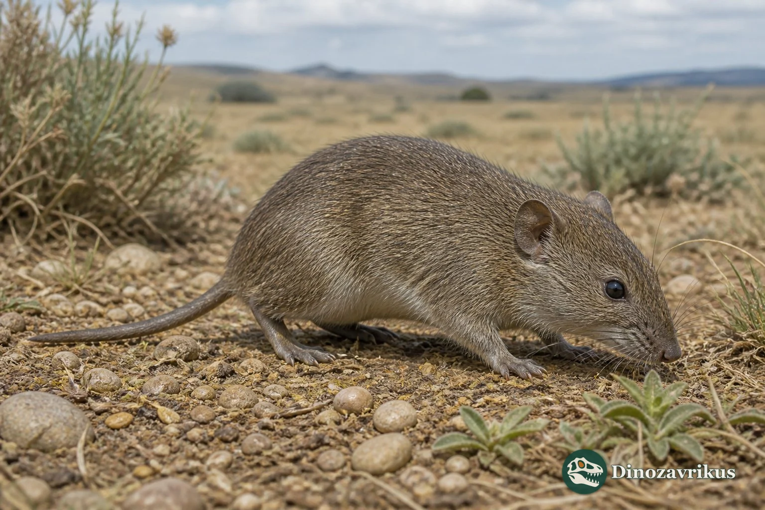 Copemys small fossil rodent among Miocene leaf litter