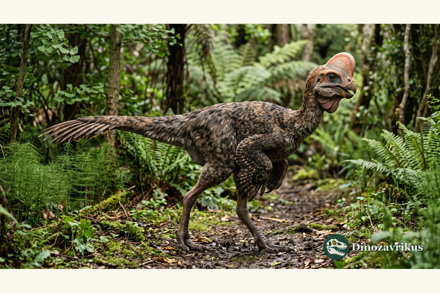 Corythoraptor reconstructed in a Late Cretaceous landscape of southern China