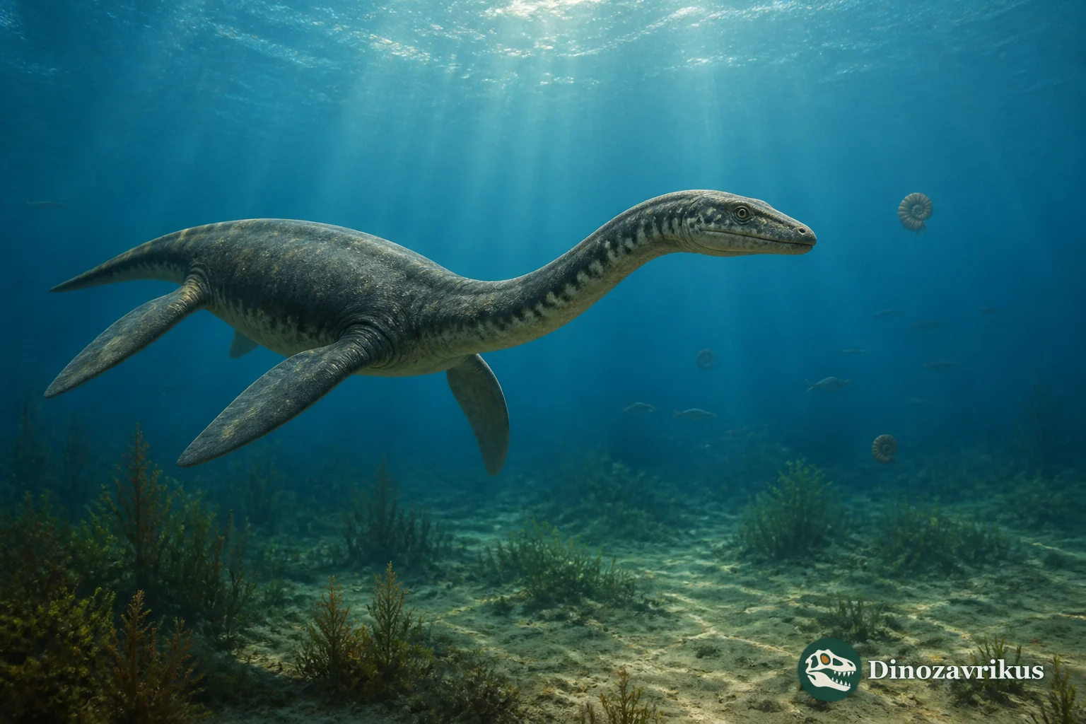 Cryptoclidus reconstructed swimming in a Middle Jurassic sea