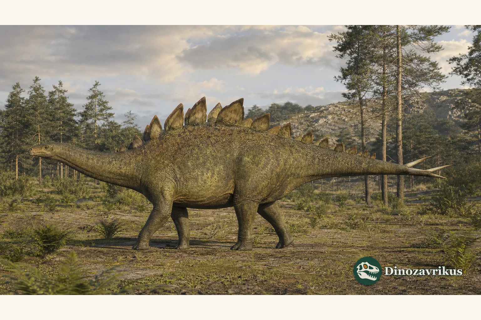 Dacentrurus armatus reconstructed in a Late Jurassic European landscape
