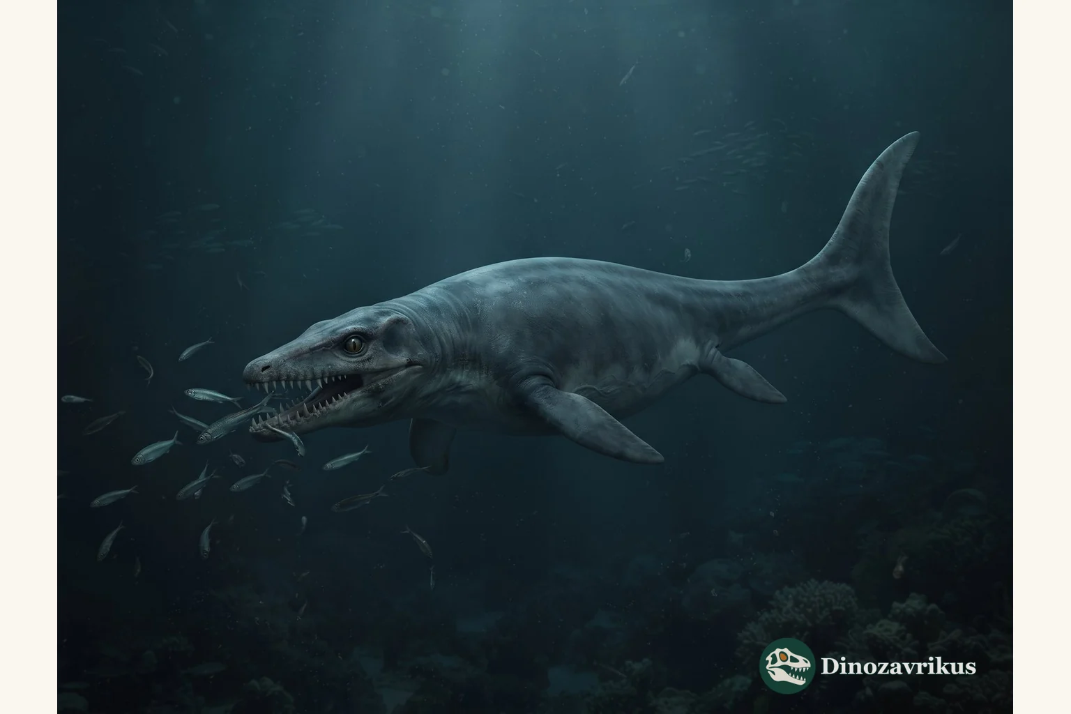 Dakosaurus reconstructed swimming in a Late Jurassic sea