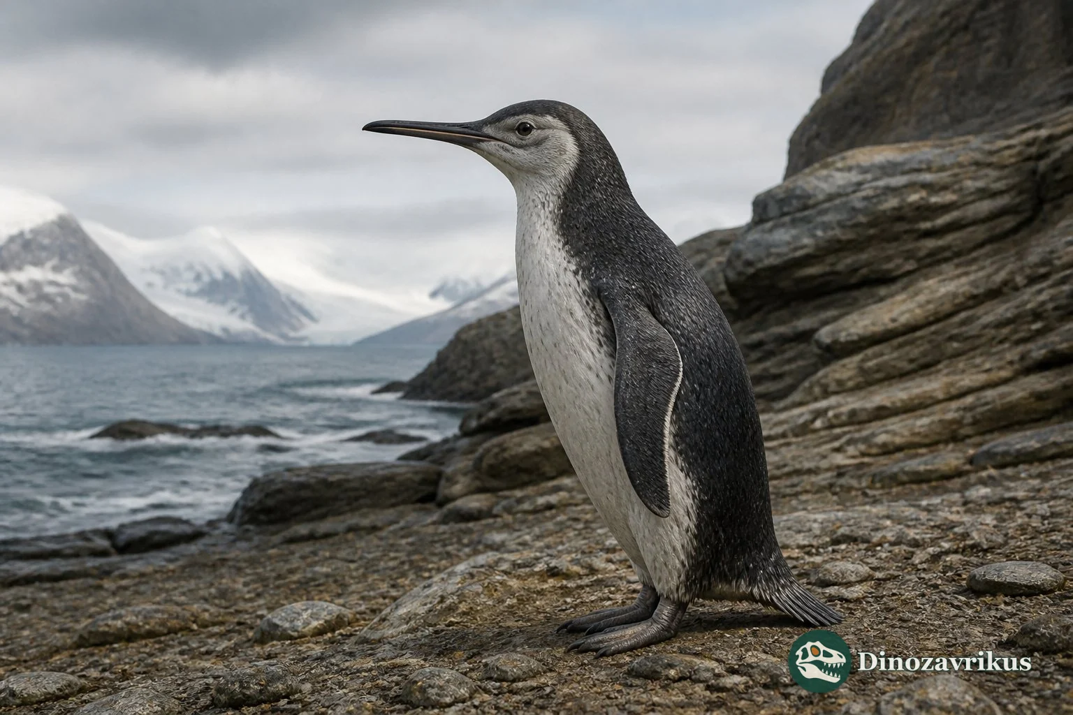 Delphinornis reconstructed swimming in the Eocene seas around Seymour Island