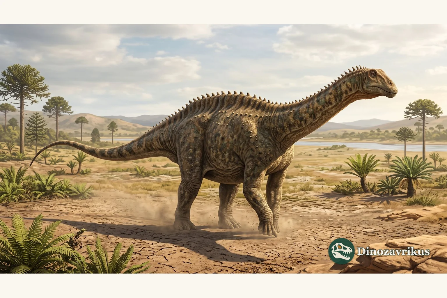 Illustrative reconstruction of Demandasaurus, a rebbachisaurid sauropod in Early Cretaceous Iberia