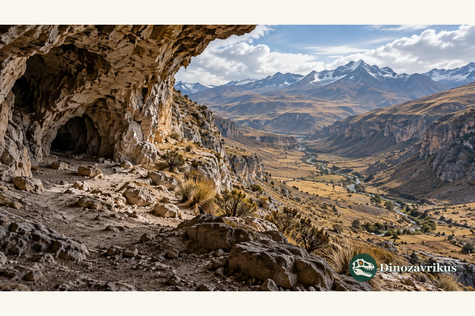 Imagined rocky Andean cave setting