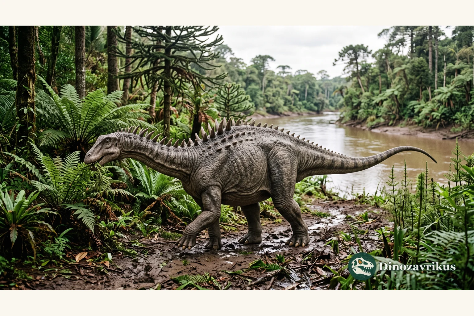 Dicraeosaurus reconstructed in a Late Jurassic Tendaguru landscape