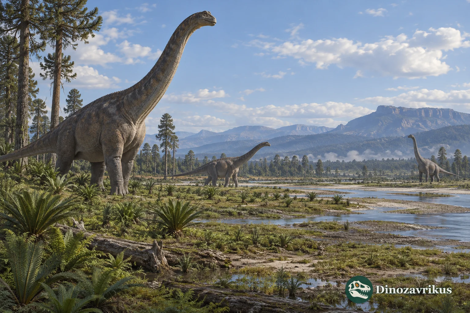 Sauropods spread across a broad Late Jurassic floodplain